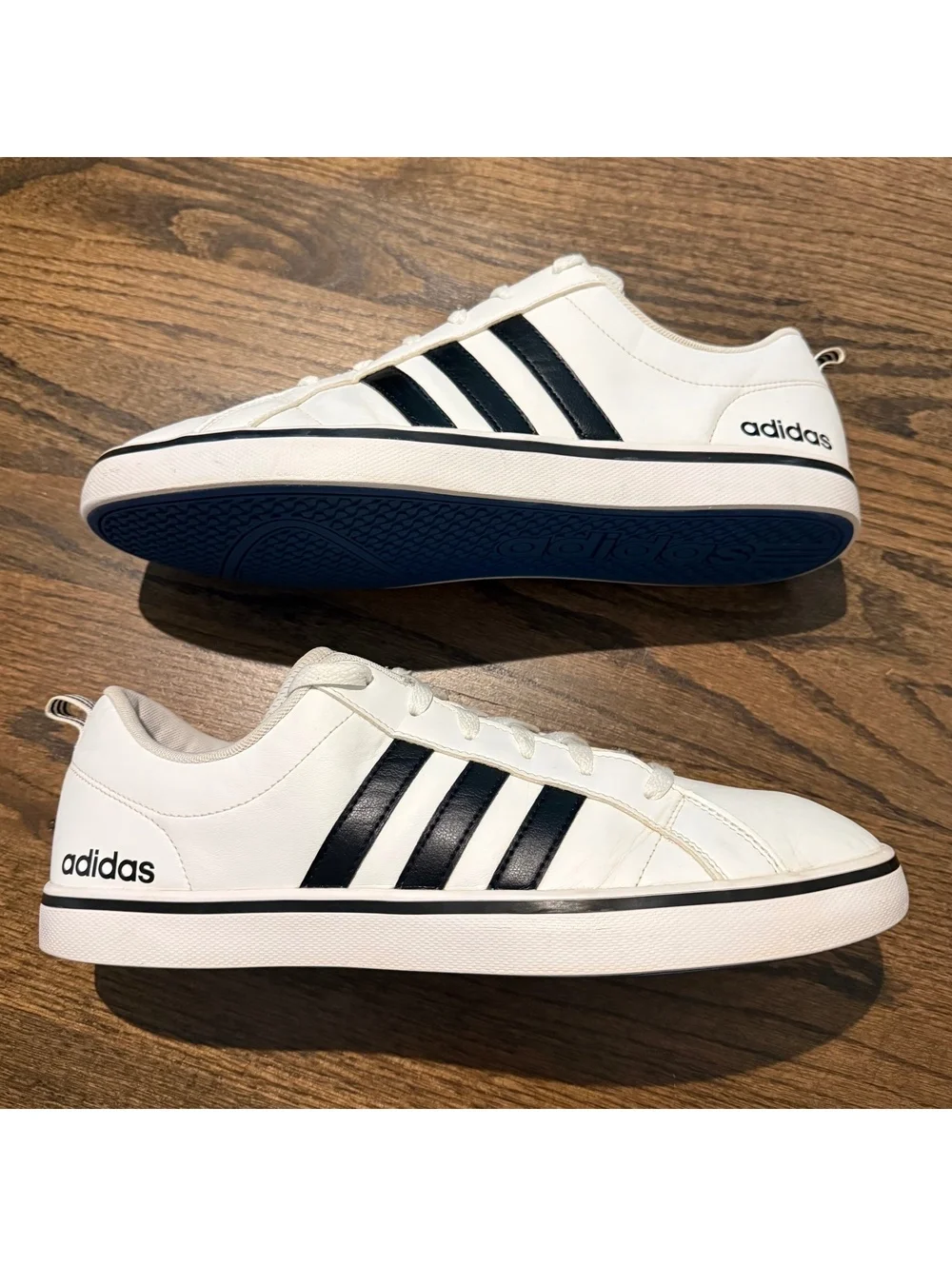 adidas Men's White/Black VS Pace Leather Trainers US Size 11